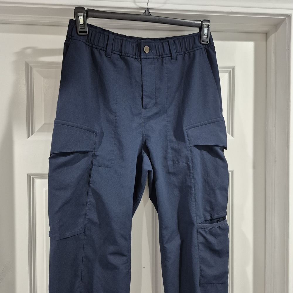 Lululemon Pants Mens 32 Navy Blue Cargo Pocket Jogger Trouser Textured Pique